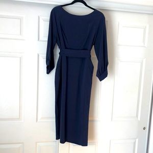 Venus Silk stretch blend Dress Navy